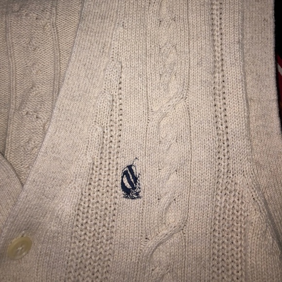 Nautica Cream Button Sweatervest - Picture 2 of 6